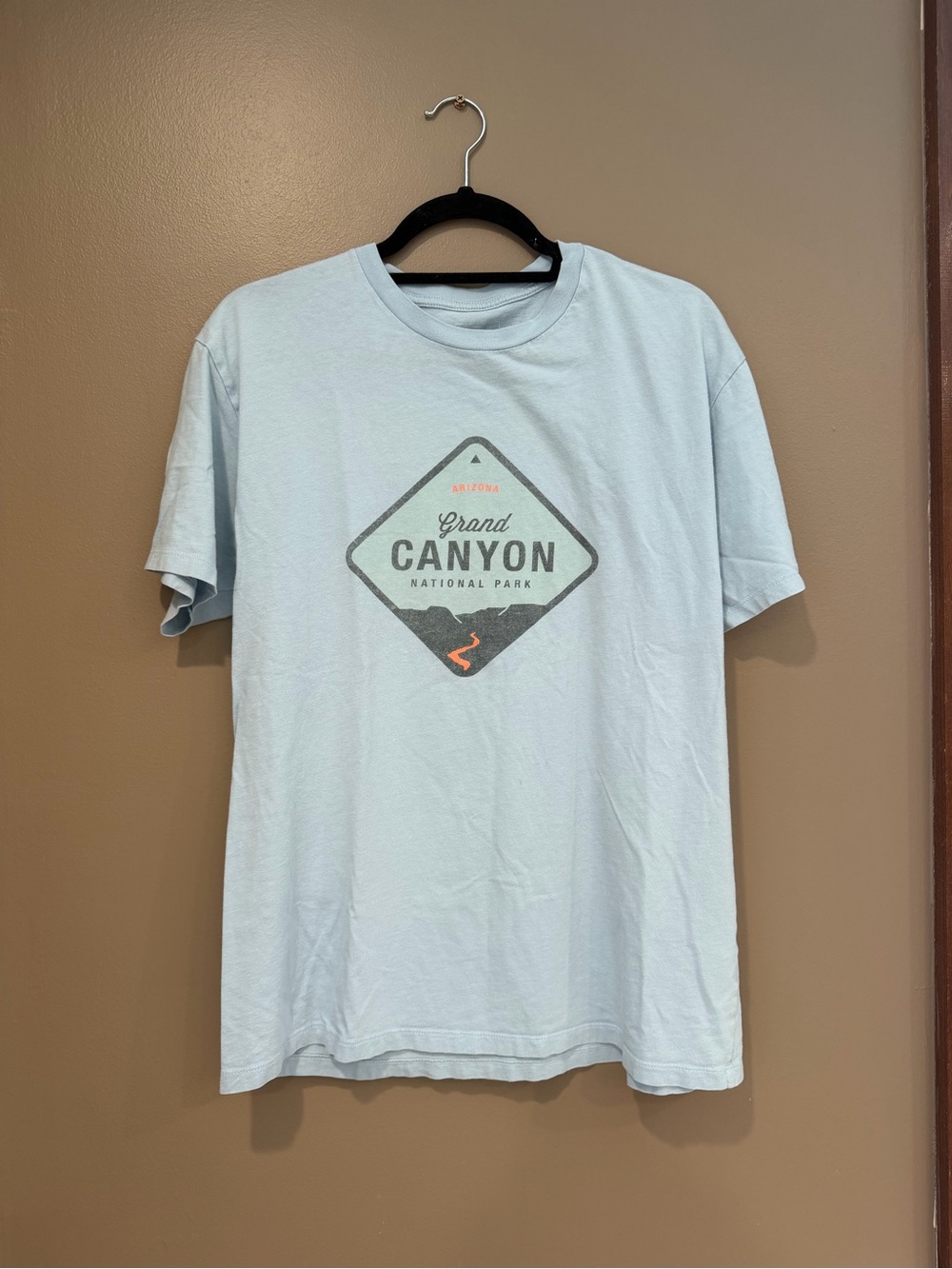 The North Face Light Blue Grand Canyon Graphic Short Sleeve Tee
